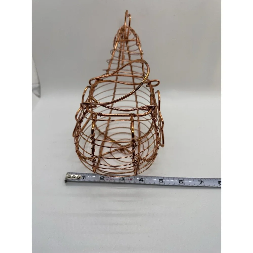Copper Wire Chicken Basket Farmhouse Egg Holder‎ Country Kitchen Decor